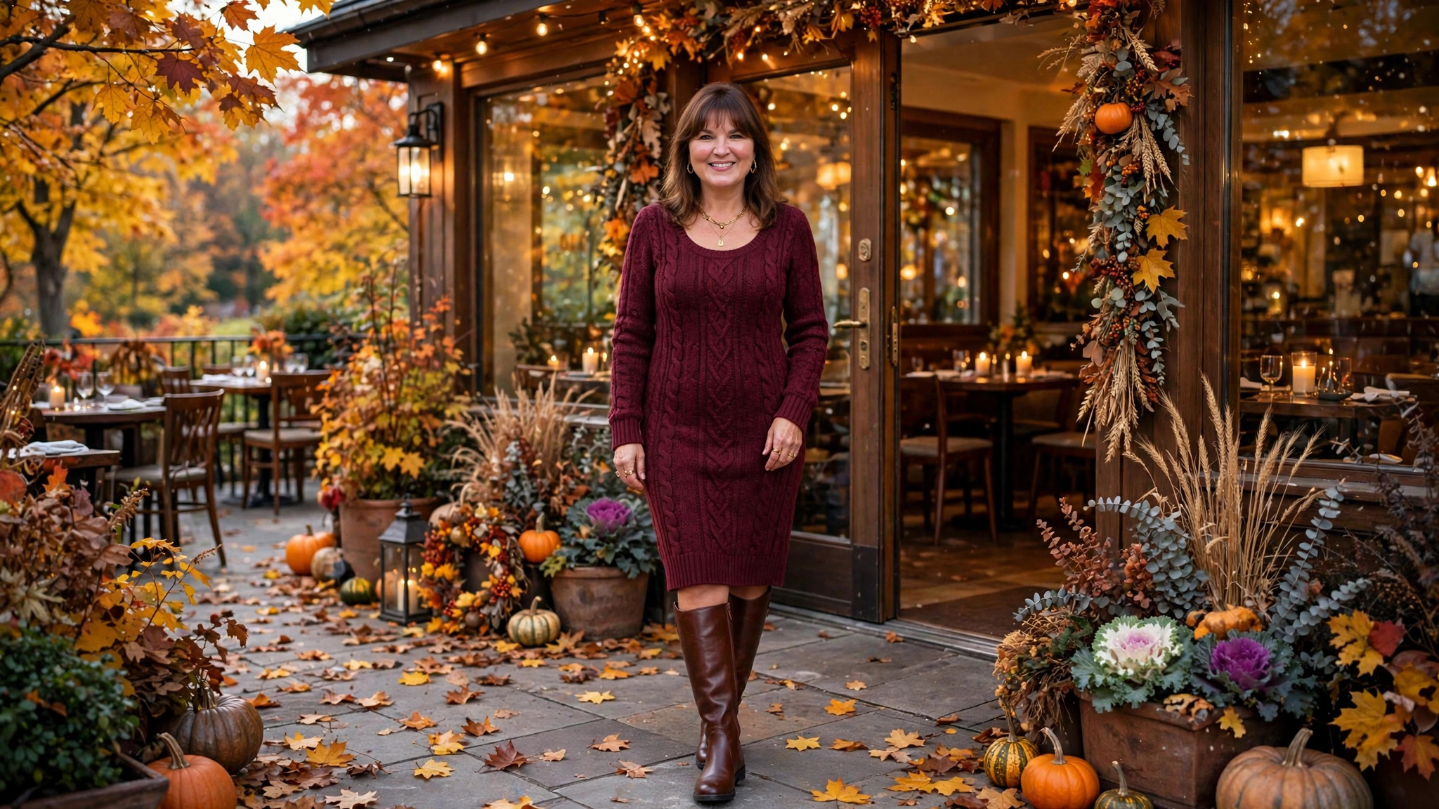 Women in fall dinner outfits