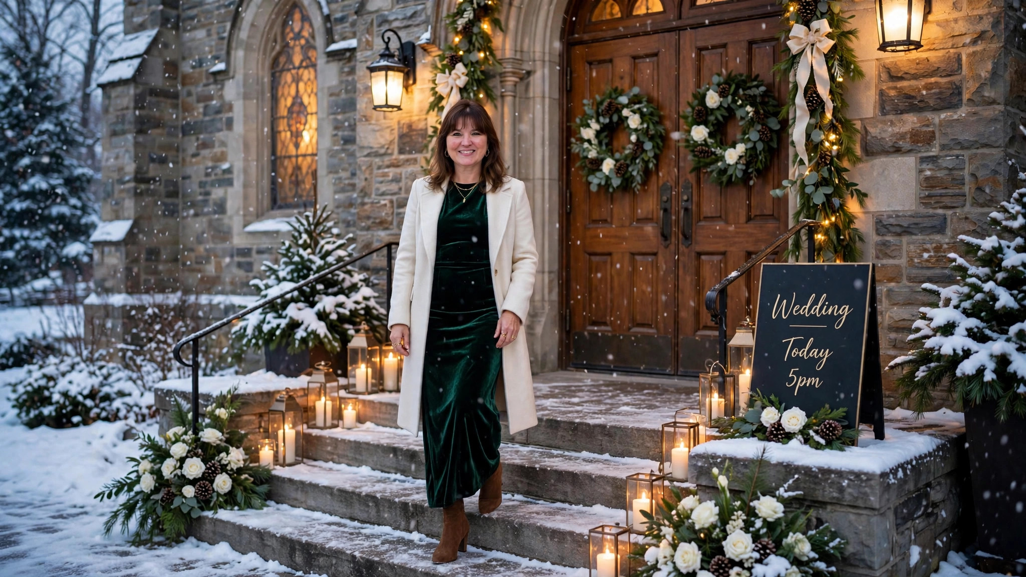 Elegant winter wedding guest outfits for cold weather ceremonies